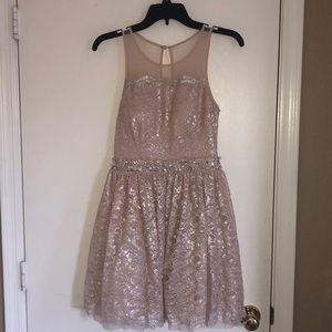 Sparkly taupe formal/homecoming dress!